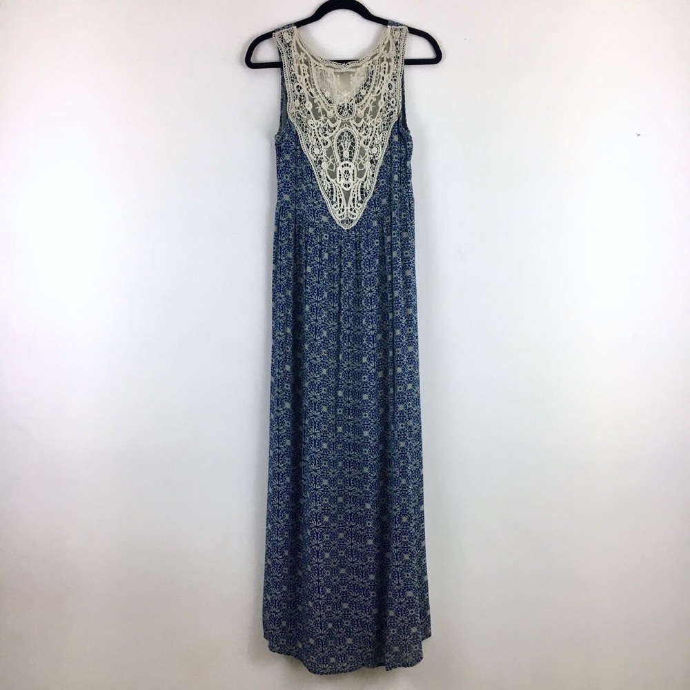 Prairie Maxi Dress w/ Crochet Lace